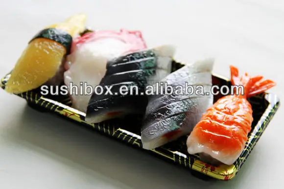 
sushi packing tray for gunkan zushi trio of gunkan maki tray for take out use 