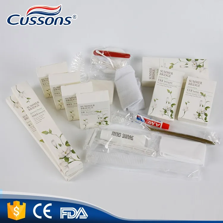 Discount Hotel Supplies Paper Box Packaging 5 Star Hotel Amenities Set