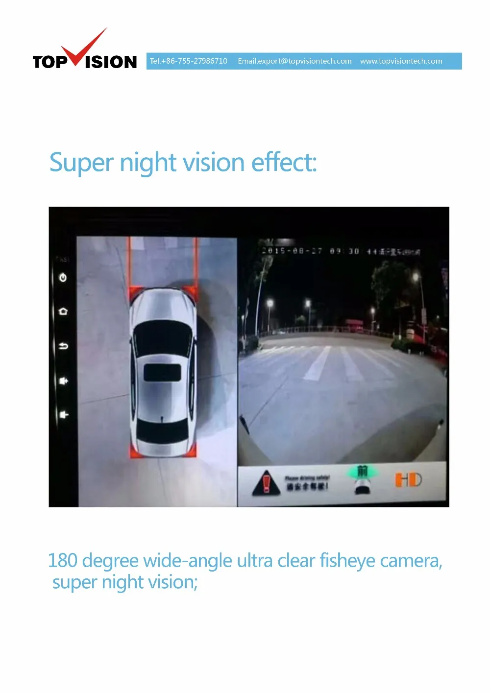 2018 Hot Sale 360 Degree Surround View Car Security Camera System With
