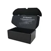 Custom Retail Matte Black Apparel Shirt Packing Shipping Boxes with Logo,Black Cardboard Packaging Mailer Box