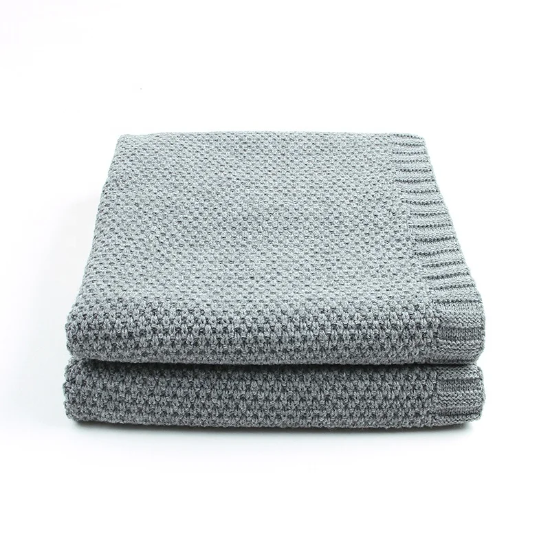 

100%Organic cotton muslin knit newborn thermal swaddle baby blanket, N/a