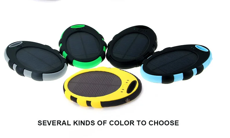 Hot selling OEM smart Waterproof Dual USB Mobile Portable solar Power Bank 5000mah Mobile Charger with LED light - ANKUX.COM