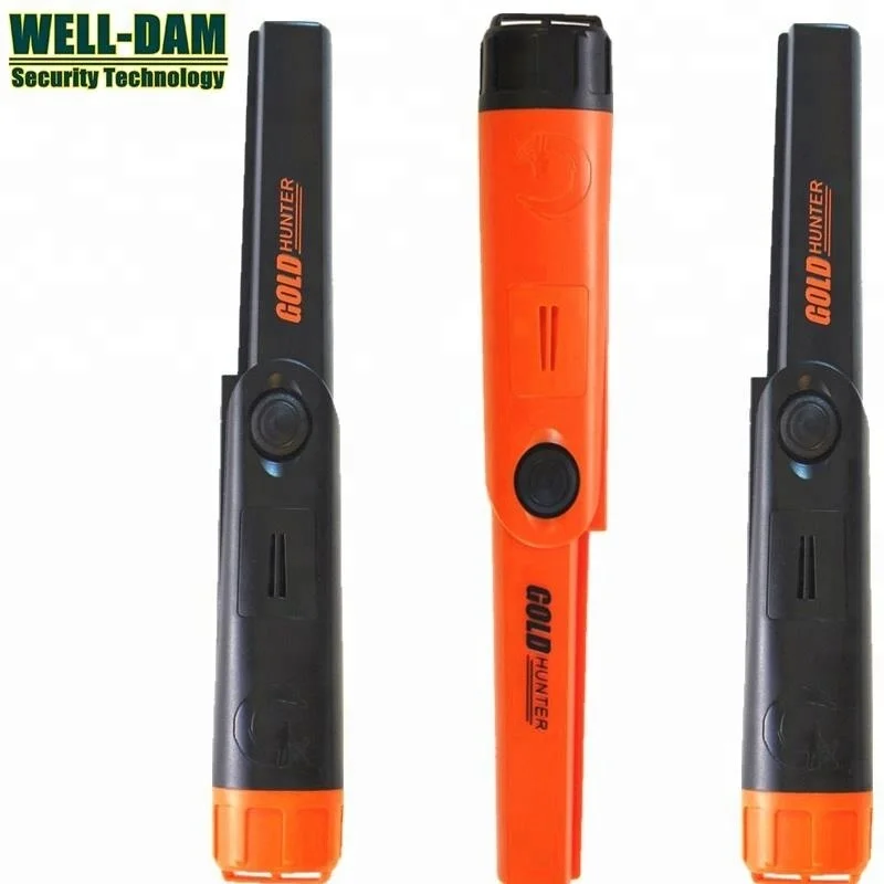 

Free shipping Gold Hunter TM waterproof pinpointer hand held metal detector long range underground gold metal detector, Orange,black