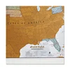 Luckies World Scratch Off Map Travel Edition Deluxe Frame USA