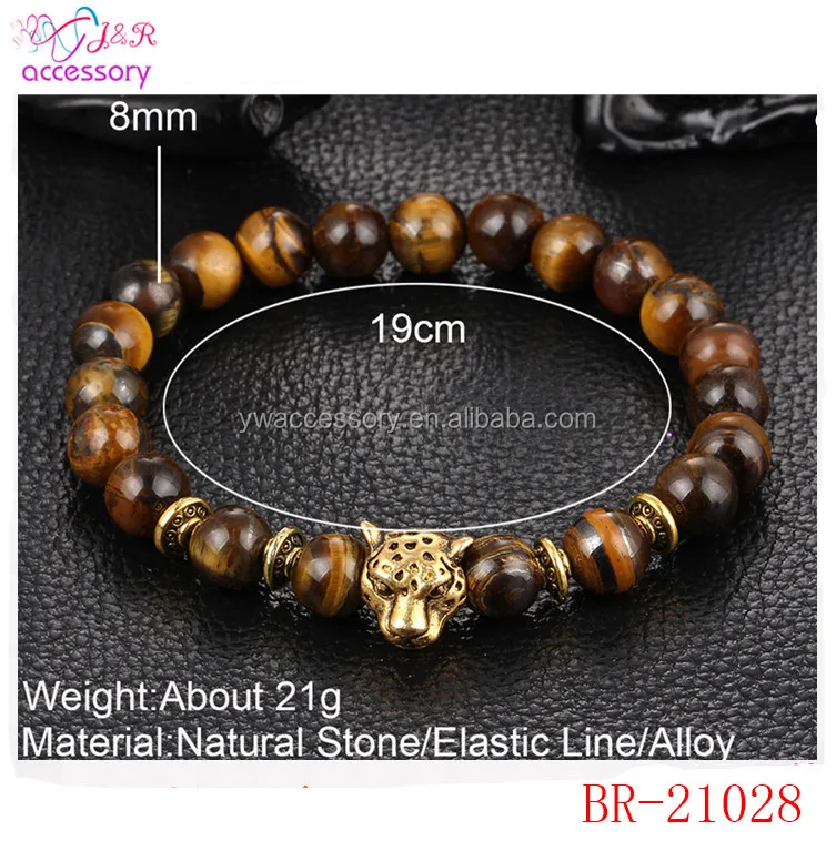 

Fashion gold tiger eye gemstone beads elastic bracelet good for healing, As the picture