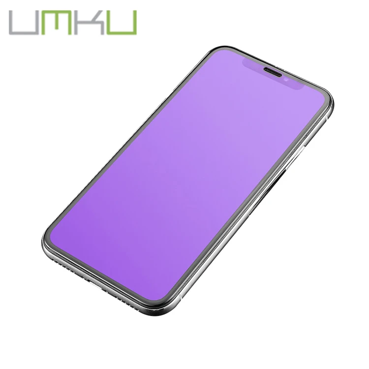 Anti-blue full screen tempered glass mobile phone film for iphone Xs