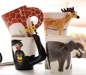Image of HT103633 China Supplier Wholesale Manufacturing Factory Price Hand-painted 3D Animal Ceramic Coffee Mugs