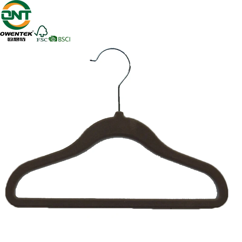 Nonslip Purple Velvet Hanger Plastic Clothes Hanger Cute Design Velvet