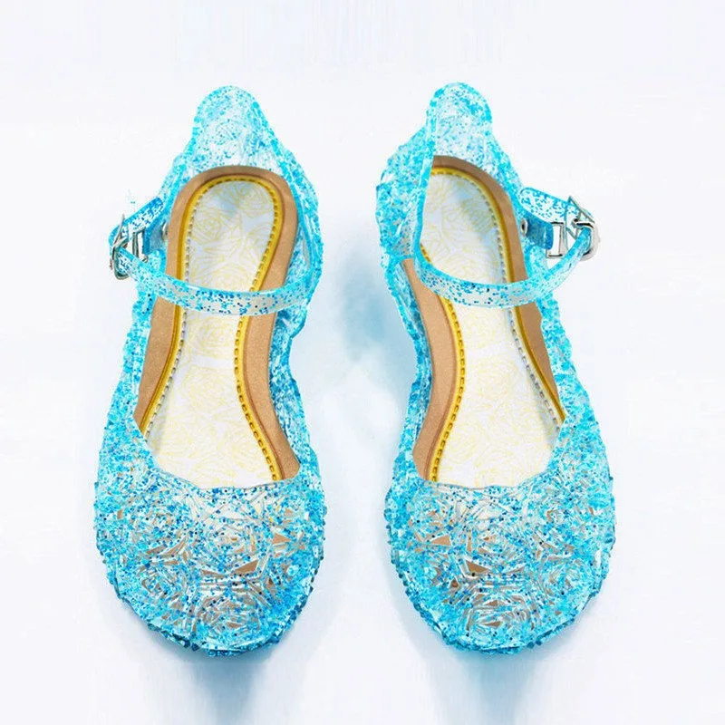 

2020 New arrival Jelly shoes Princess Elsa Anna Waterproof Rubber shoes LKDX, Blue