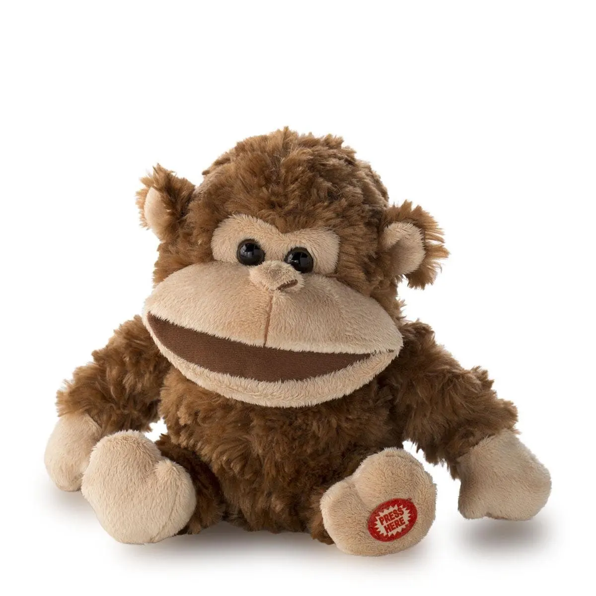 rollover laughing monkey plush toy