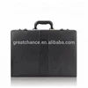 Grand Central leather Attache case, leather briefcase, Hard-sided with Combination Locks, Black(XY-494)