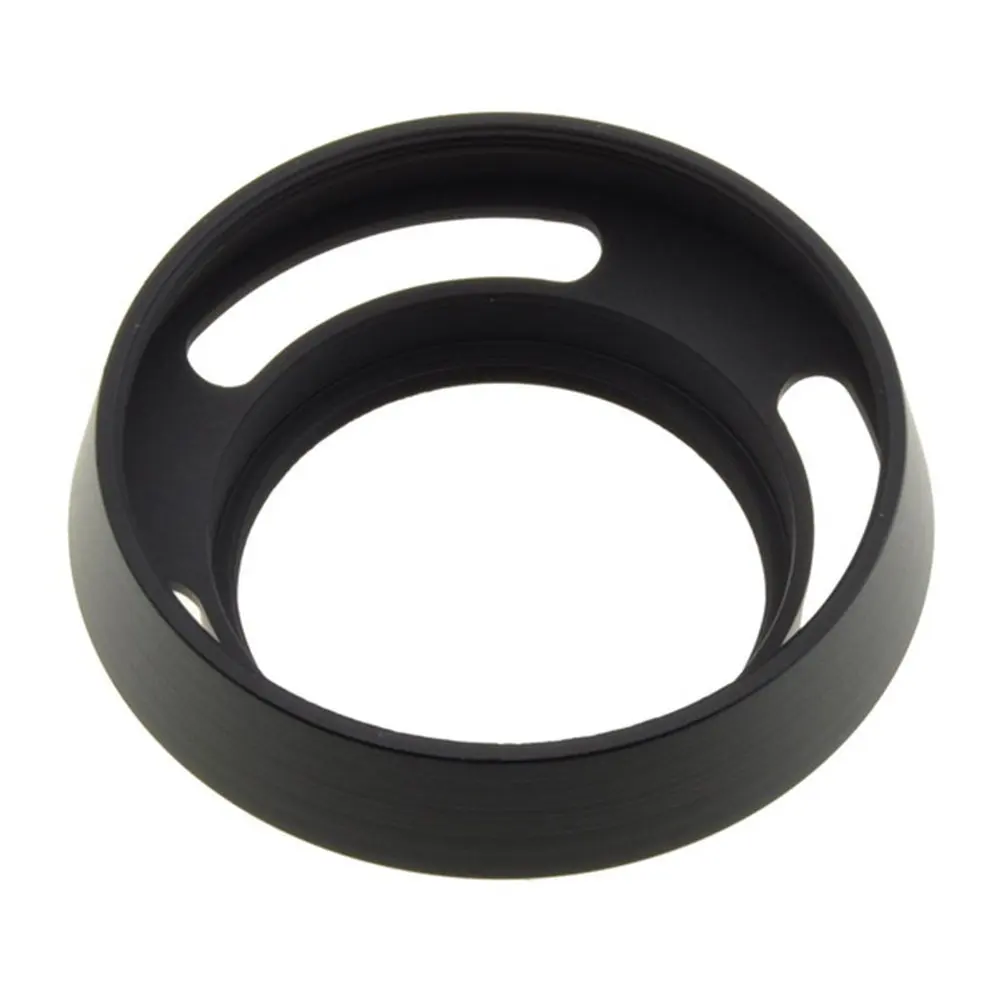 DSLRKIT 40.5mm Metal Vented Lens Hood for Canon Nikon Pentax Sony,Color Silver
