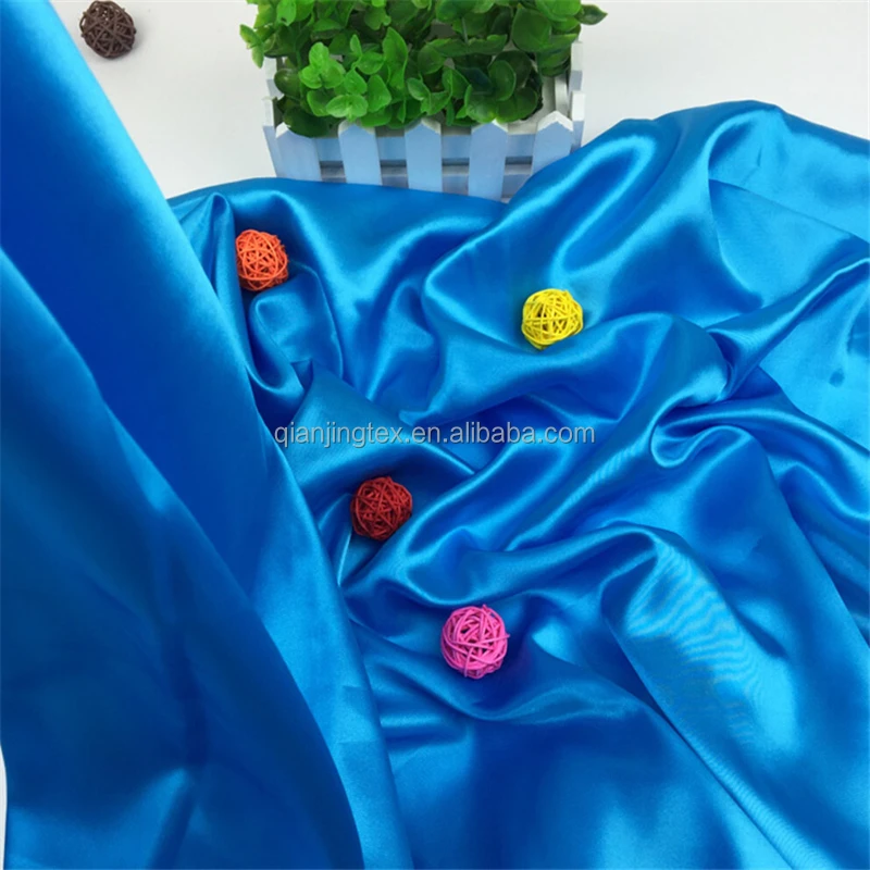 
Factory price anti-static soft smooth shiny cheap polyester satin fabric for dress lining 