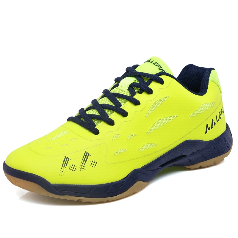 

Greatshoe Factory Cheap Men Anti-Slip Indoor Court Tennis Racquetball Sneakers Comfortable Training Badminton Shoes, Yellow/orange/blue