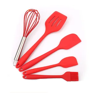 Hot sale cheap 5 pieces Silicone Spatula Set for kitchen