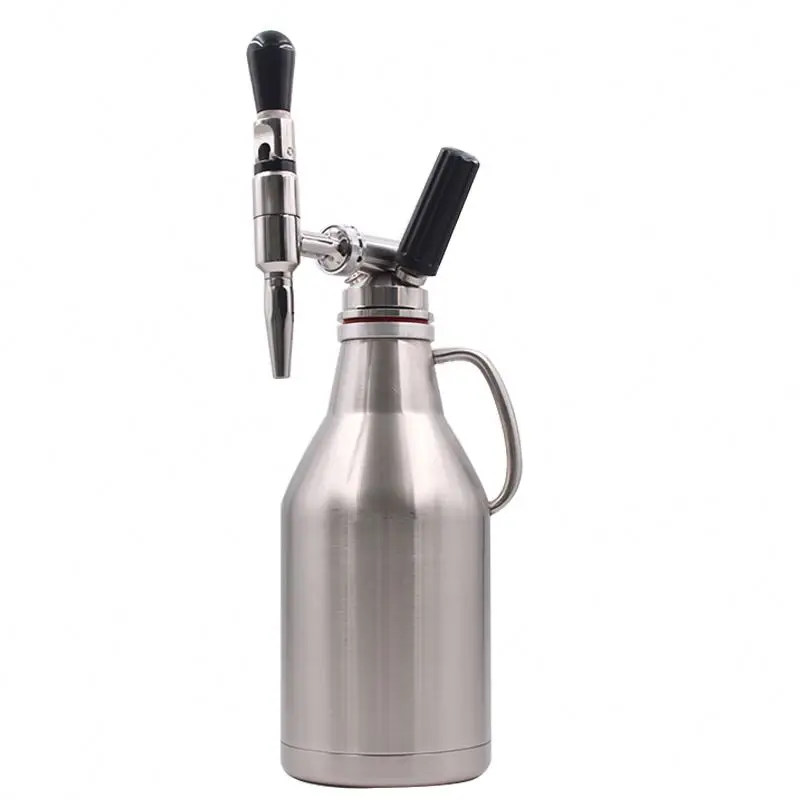

Double wall insulator vacuum stainless steel 64oz nitro coffee thermos bottle, Silver or customized