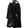 EACHOO New design clothes women real sheepskin leather fur coat for ladies winter with mink design