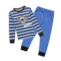 2016 New Arrival Children s Cartoon Monkey Pajamas Set Boys Girls Striped Nightwear Warm Winter Nightgown