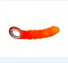 highest quality warm material orange colour softy dildo vibrator products.