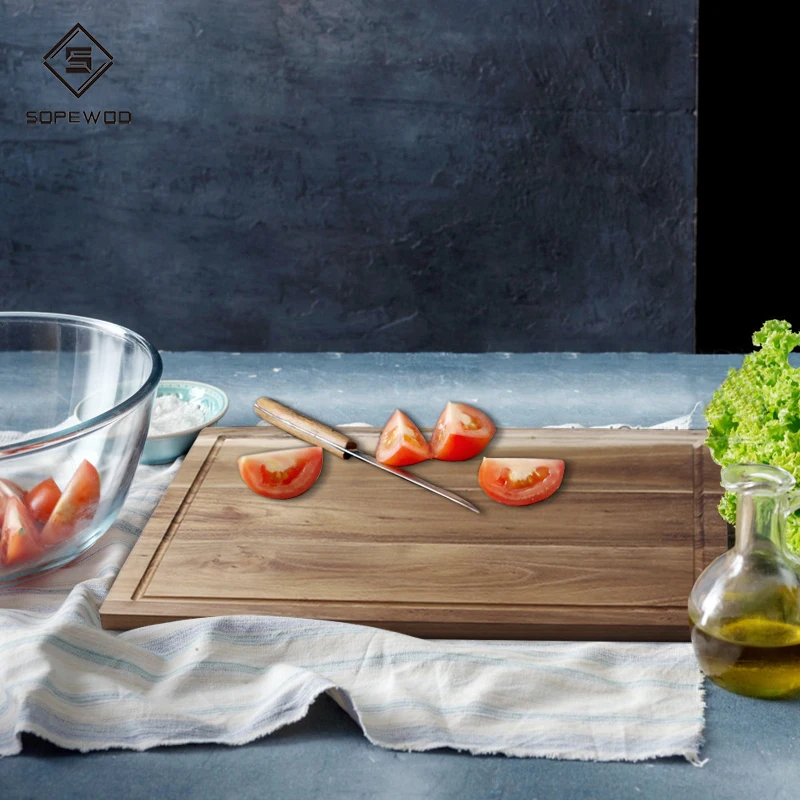 

Hottest quality wholesale custom logo teak wood bamboo cutting board