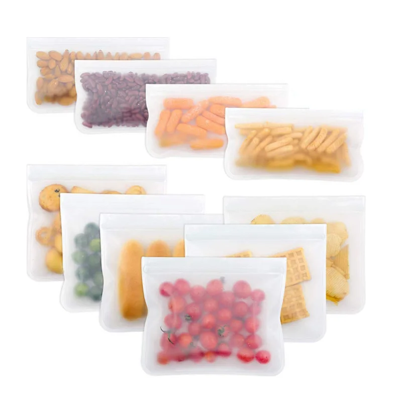 

Factory Wholesale Reusable PEVA Food Bag with Zip, Clear