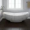 Custom Master Room White Carrara Marble Bathroom Bathtub