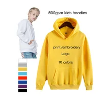 

High quality cotton polyester custom hoodies embroidered kids hoodies