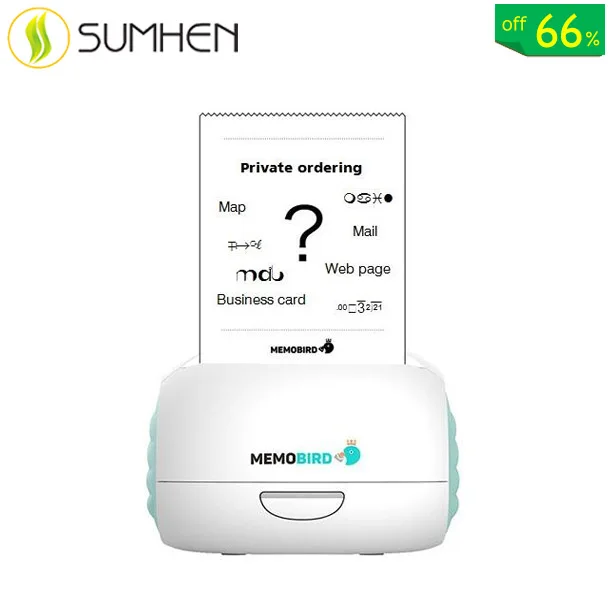 

MEMOBIRD G2 Labels Self-adhesive Pocket WiFi Printer with Micro USB Interface and Memobird GT1