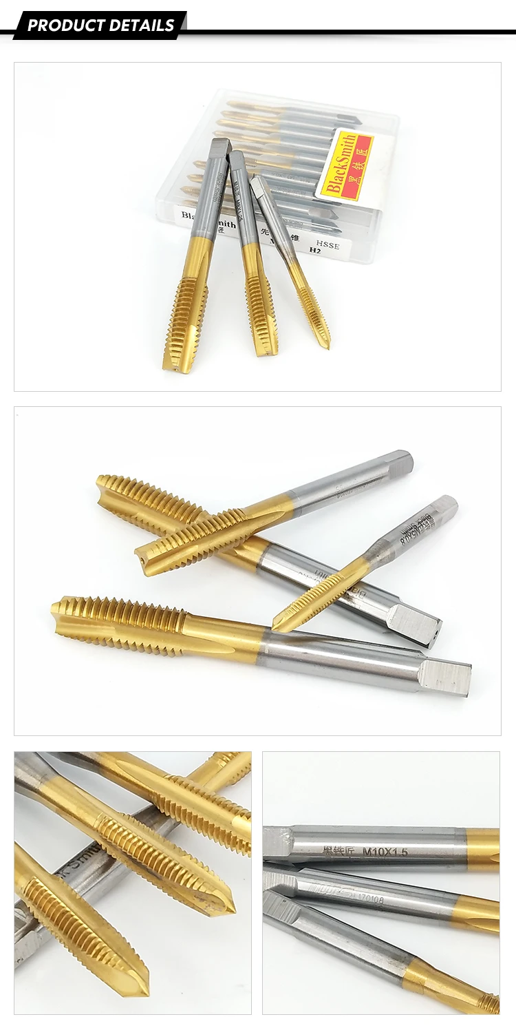 Hss M2 6542 Tin Coating Spiral Pointed Taps Threading Tool Thread Tap Buy Spiral Pointed Tap