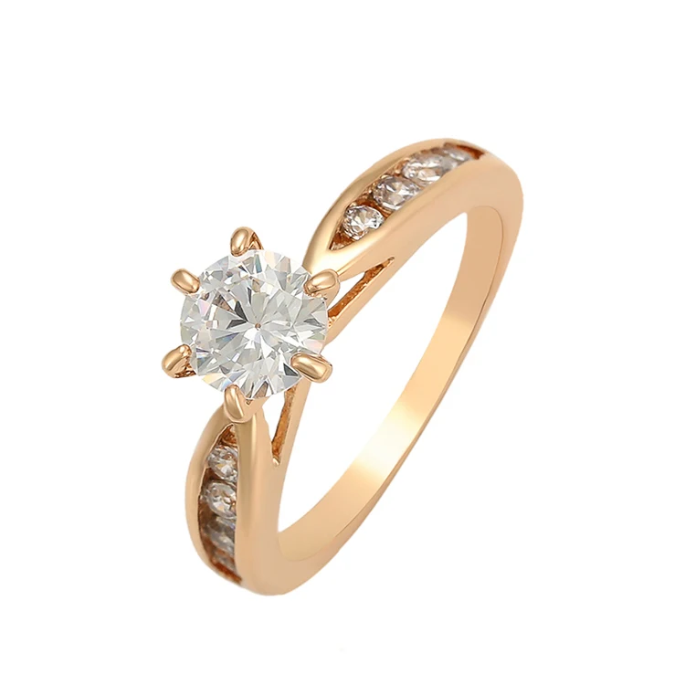 

16171 Xuping new 18k gold style bijoux femme women jewelry diamond ring, White