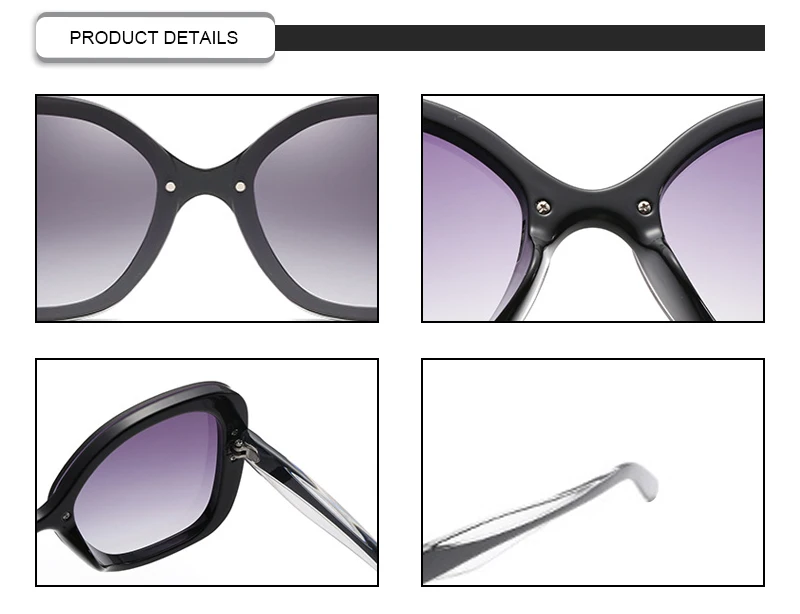 2019 Bulk Wholesale Big Round Frame Oversized Plastic Women Sunglasses