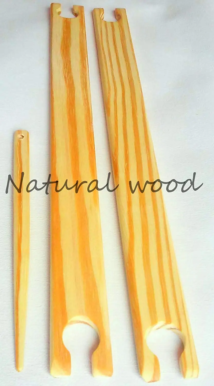 Weaving Tools Loom Included Tapestry Beater Needle Weaving Shuttle Dowel Stick Shed Set of 5