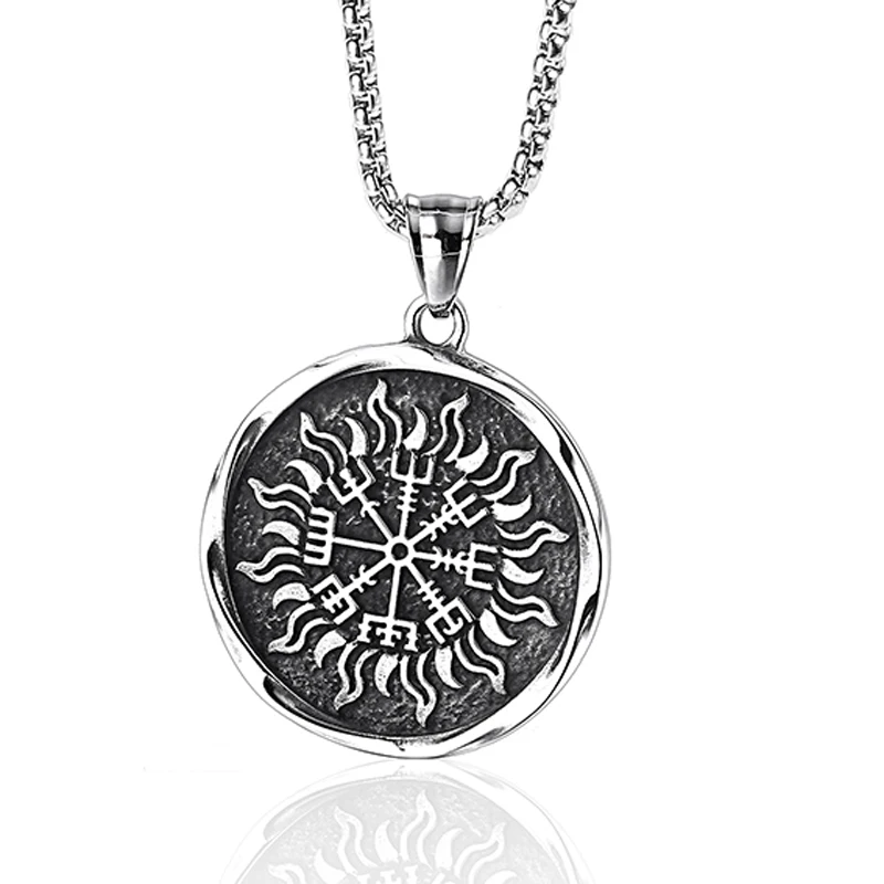 

Geometric Pattern Amulet Rune Viking Norse Pendant Necklace for men Jewelry, Rune pendant jewelry