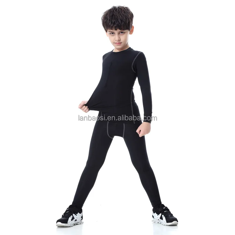 

Wholesale Thermal Compression Set Base Layer Breathable Sportswear Kids, Black;green;white