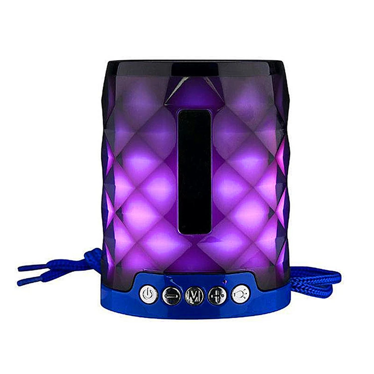 

TG155 portable wireless speaker LED colorful lights creative small gifts outdoor subwoofer, Black / red / blue / green / rose / silver