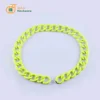 Fluorescence Green Color Bag Part Aluminum Big Chain for Various Lady Bags