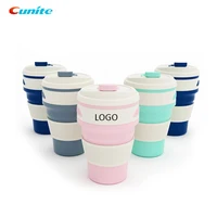 

Free Sample Black Green Grey Pink Eco Friendly Reusable Coffee Cup Silicone with Logo