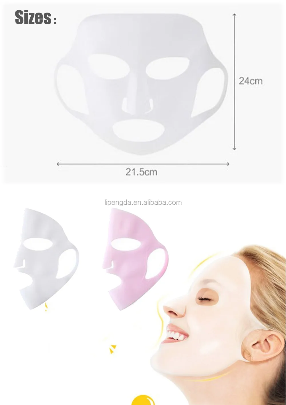 2016 New Women Lady Silicone Facial Mask Prevent Water Evaporation ...