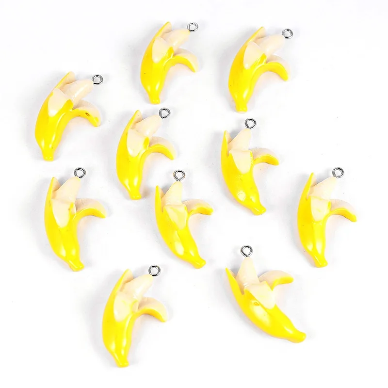 

Yellow Enamel Alloy Banana Charms Pendant For Handmade Cute Earrings Necklace Fashion Jewelry Findings, Color