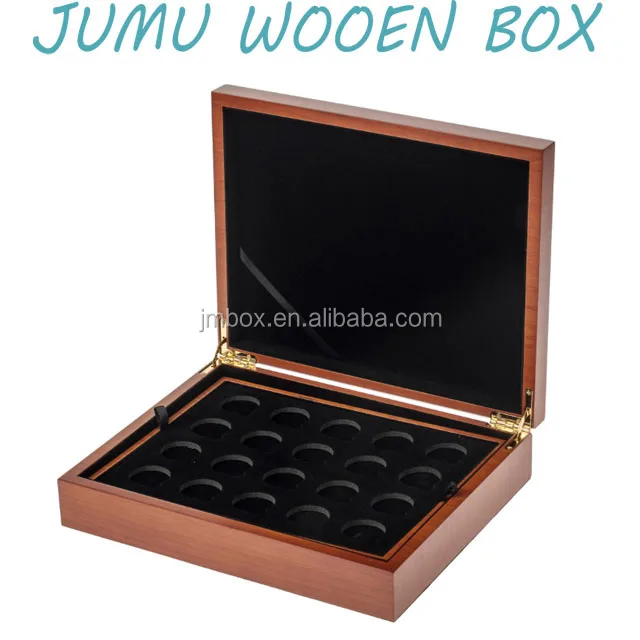 Dark Brown Lacquer Finish Luxury Gold Coin Storage Boxes Buy Coin