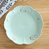 Tableware ceramic colorful plates for party fancy romantic porcelain dishes for kids