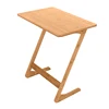 Z-shaped Sandal Wood Color Bamboo Sofa Side Table