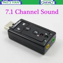 10pieces/Lot USB to 3D Audio USB Sound Card Adapter 7.1 Channel Sound Professional Headset Microphone 3.5mm Jack Converter