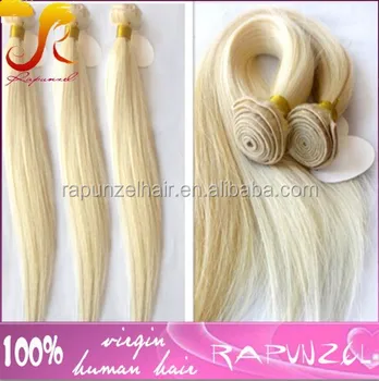 White Blonde Yaki Straight Hair Brazilian Human Hair Sew In Weave