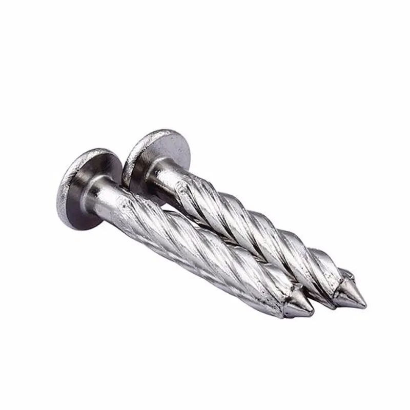 Ss304 Stainless Steel Spiral Grooved Shank Concrete Steel Nail Buy
