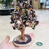 Custom Natural Gem Gravel Stone Tree With Agate Crystal Fortune Tree Healing