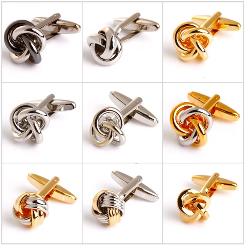 

Classic Metal Silver Knot Cufflinks Men's Shirt Cuff Jewelry