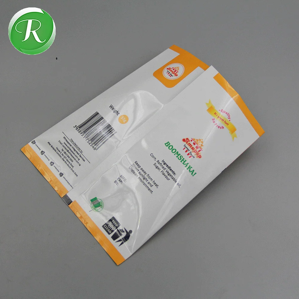 Custom Logo Printed Popcorn Packaging Bags With Foil Inside Back