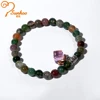SUNHOO handmade bracelet ,Men Women 8mm Natural Stone Aqua Beads Bracelet Bangles