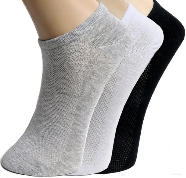 Women Invisible Ankle Socks / Solid Color Mesh Men's Socks / Men Summer Breathable Thin Boat Socks